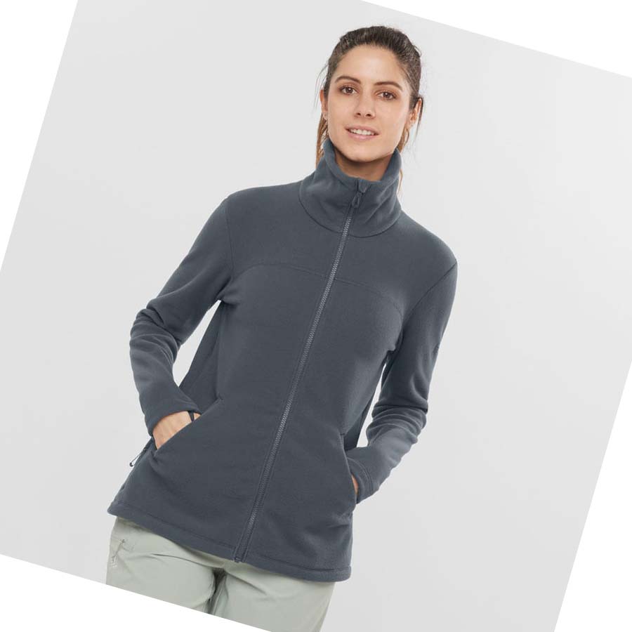 Salomon ESSENTIAL COSY FLEECE Kapucnis Pulóver Női Fekete | HU 3113KOR